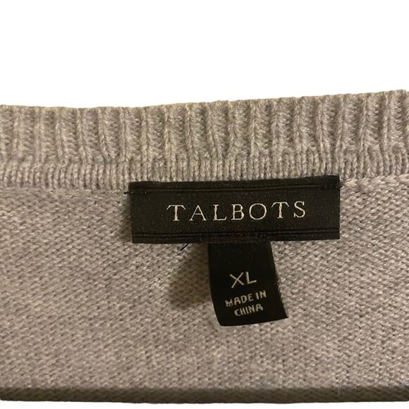 Talbots Nylon Lambswool Ruffle Fair Isle Sweater XL - Picture 5 of 6